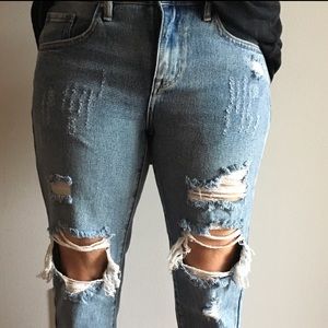 Kendall & Kylie Jeans Cropped Zipper